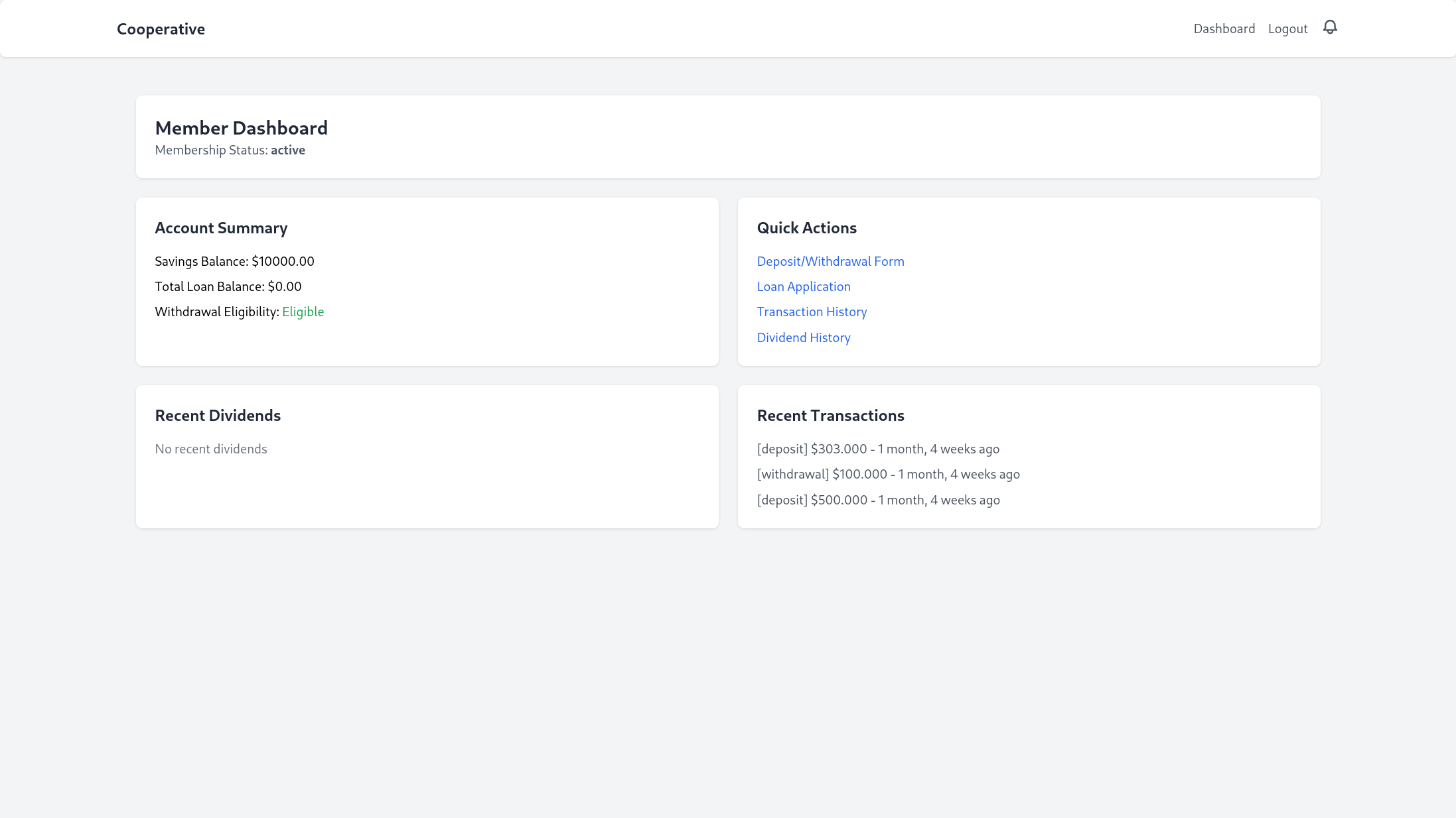 Cooperative Management System