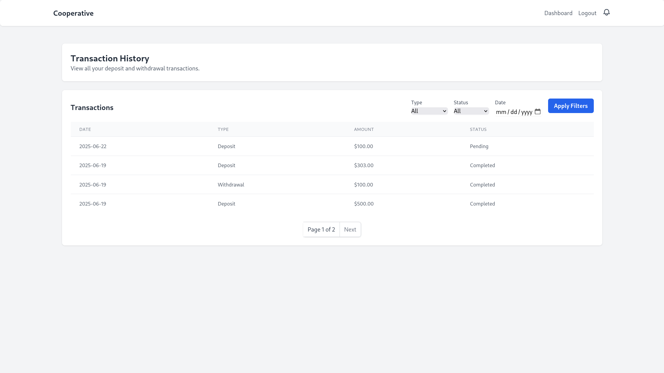 Cooperative Management System