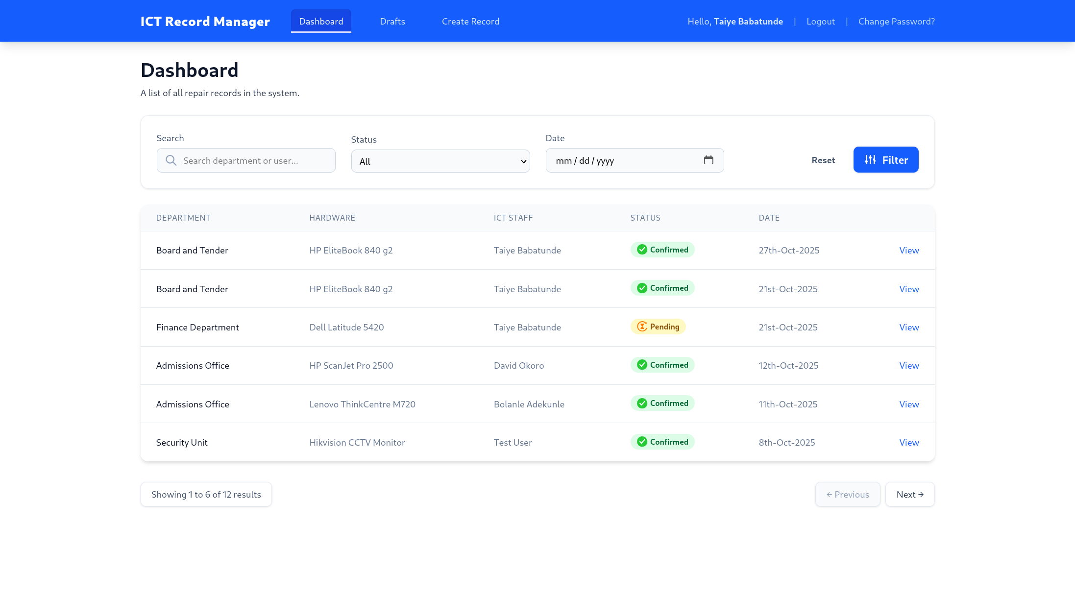ICT Record Management System
